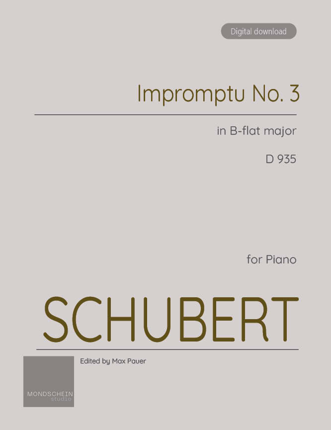 Schubert - Impromptu in B-flat major, D 935 No. 3 (PDF Sheet Music / Digital Download)