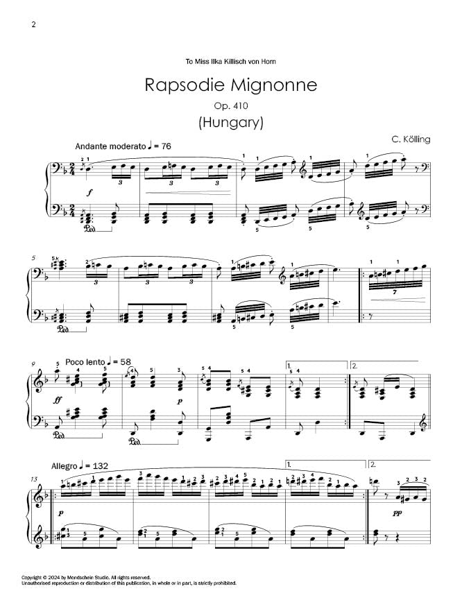 Kölling - Rapsodie Mignonne, Op. 410