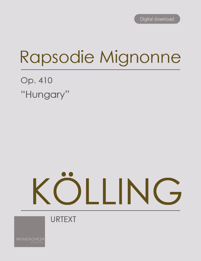 Kölling - Rapsodie Mignonne, Op. 410 (PDF Digital Download | Printed Sheet Music)