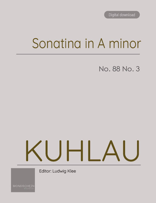 Kuhlau - Sonatina, Op. 88 No. 3 (PDF Sheet Music / Digital Download)