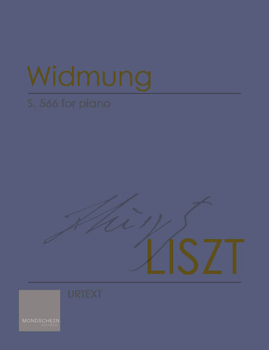 Liszt - Widmung (Dedication), S. 566 (PDF Digital Download | Printed Sheet Music)