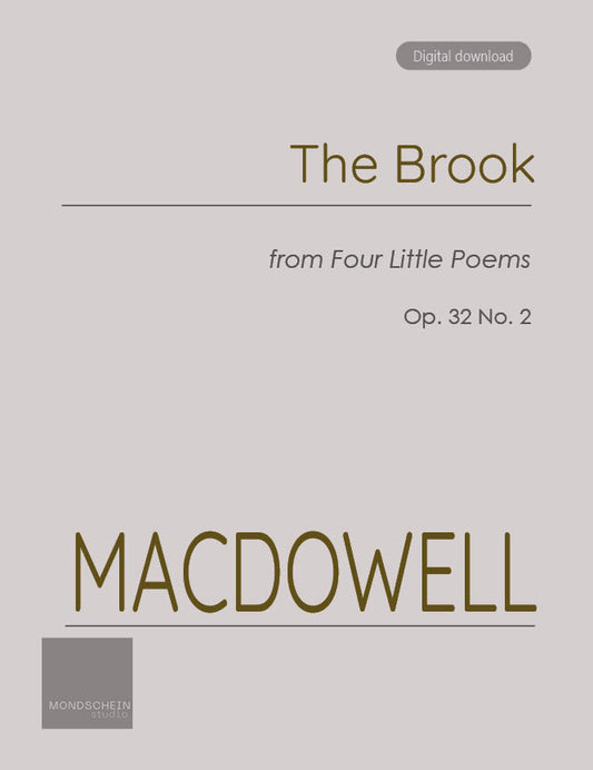 MacDowell - The Brook, Op. 32 No. 2 (PDF Sheet Music / Digital Download)