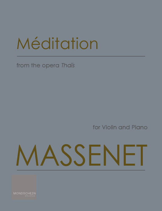 Massenet - Méditation for Violin and Piano (PDF Digital Download | Printed Sheet Music)