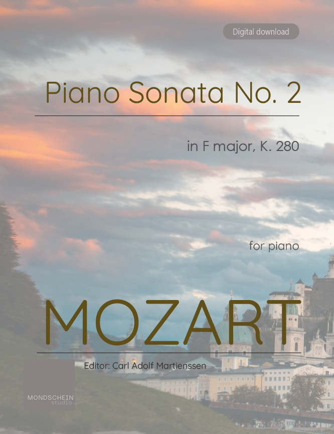 Mozart - Piano Sonata No. 2 in F major, K280 (PDF Sheet Music / Digital Download)