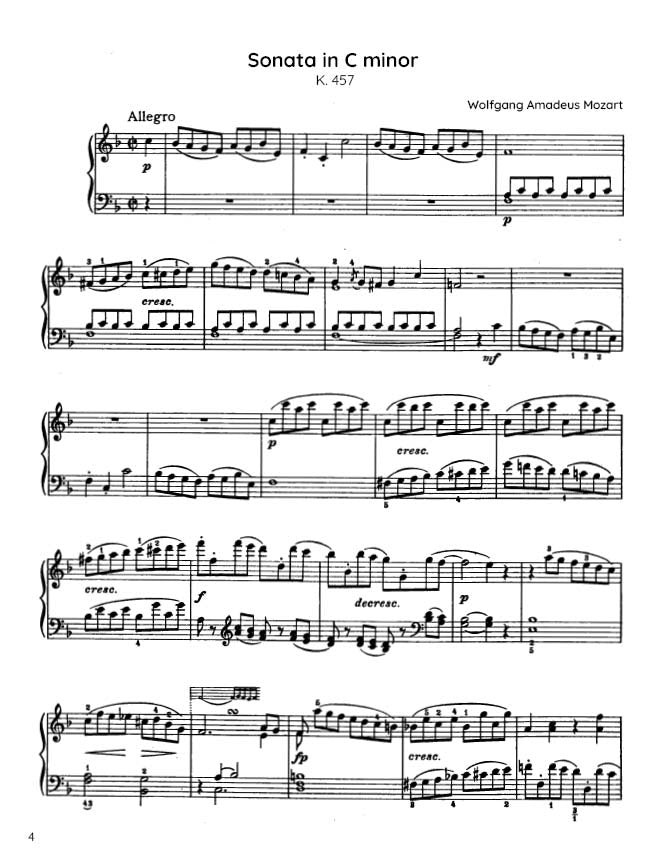 Mozart - Piano Sonata No. 15 in F major, K533 (PDF Sheet Music / Digital Download)