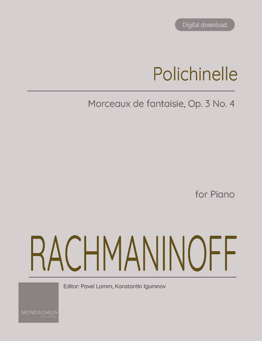 Rachmaninoff - Polichinelle, Op. 3 No. 4 (PDF Sheet Music / Digital Download)