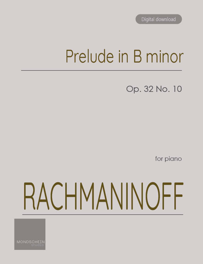 Rachmaninoff - Prelude Op. 32 No. 10 (PDF Sheet Music / Digital Download)