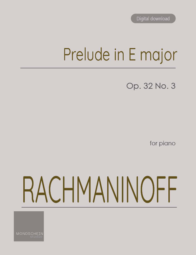 Rachmaninoff - Prelude Op. 32 No. 3 (PDF Sheet Music / Digital Download)