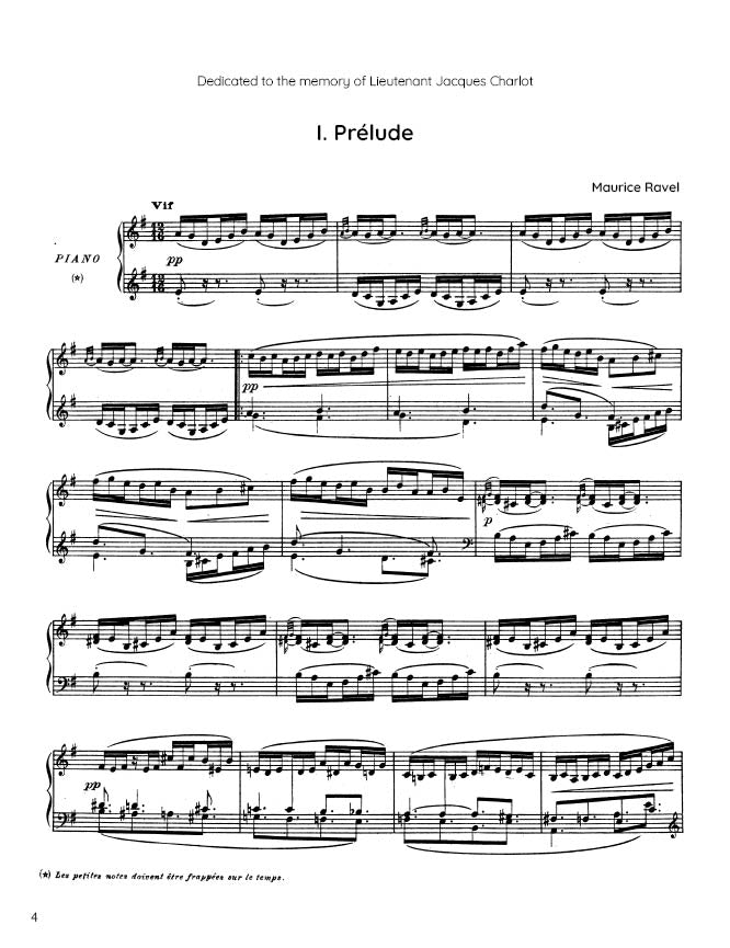 Ravel - Le Tombeau de Couperin (PDF Sheet Music / Digital Download)