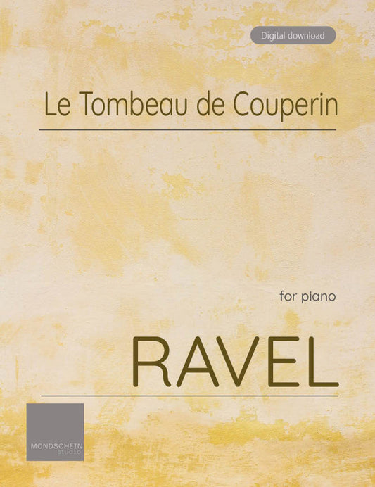 Ravel - Le Tombeau de Couperin (PDF Sheet Music / Digital Download)