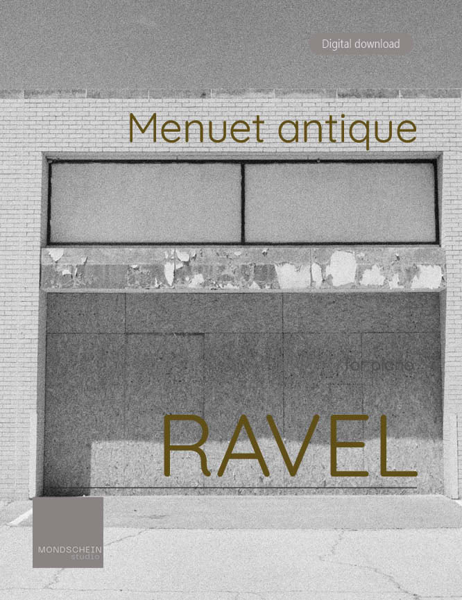 Ravel - Menuet antique (PDF Sheet Music / Digital Download)