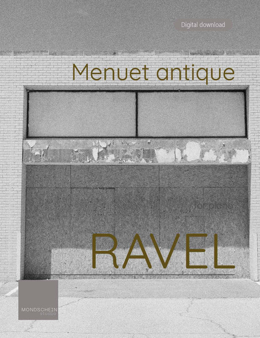 Ravel - Menuet antique (PDF Sheet Music / Digital Download)