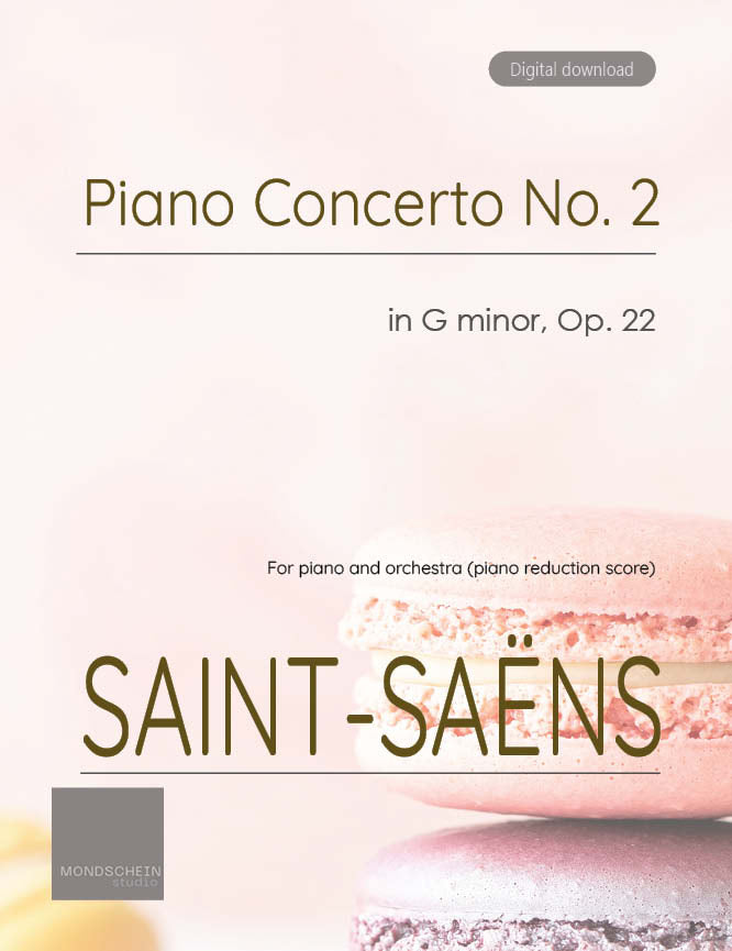 Saint-Saëns - Piano Concerto No. 2 in G minor, Op. 22 (PDF Sheet Music / Digital Download)