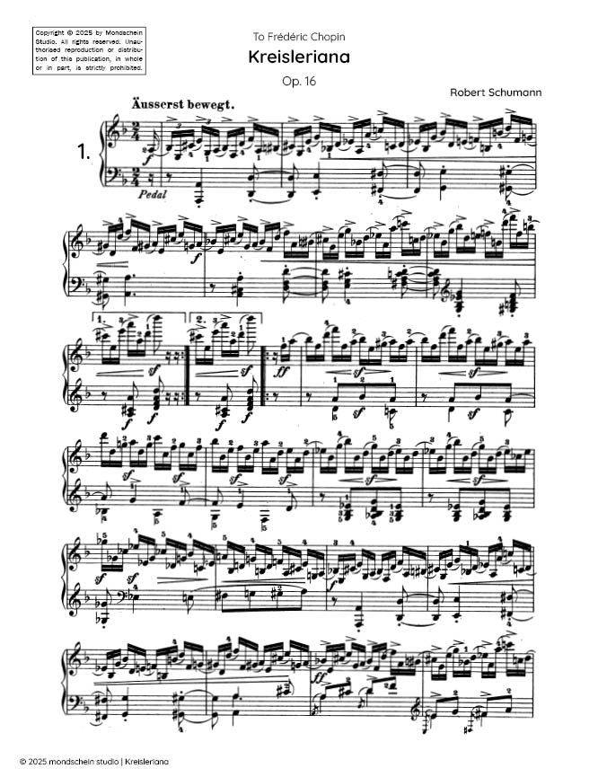 Schumann - Kreisleriana, Op. 16 (PDF Sheet Music / Digital Download)