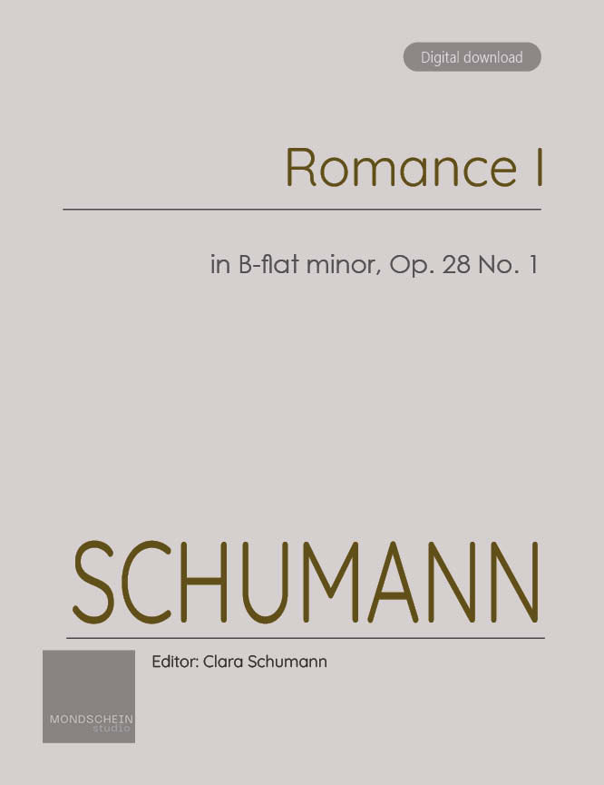 Schumann - Romance, Op. 28 No. 1 (PDF Sheet Music / Digital Download)