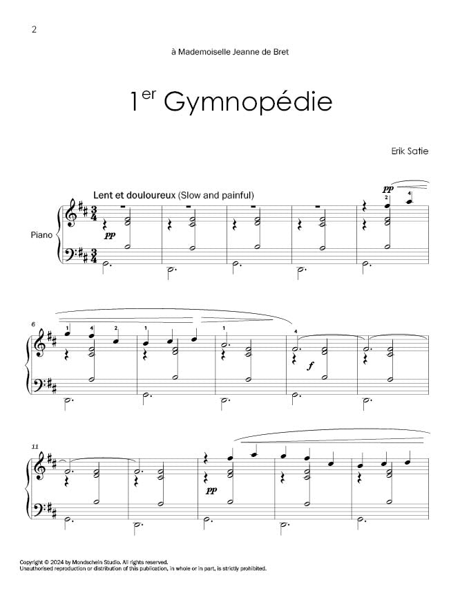 Satie - Trois Gymnopédies (PDF Digital Download | Printed Sheet Music)