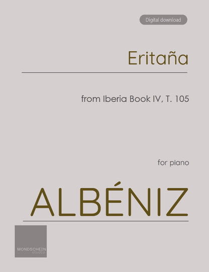 Albéniz - Eritaña from Iberia Book IV, T. 105 (PDF Sheet Music / Digital Download)