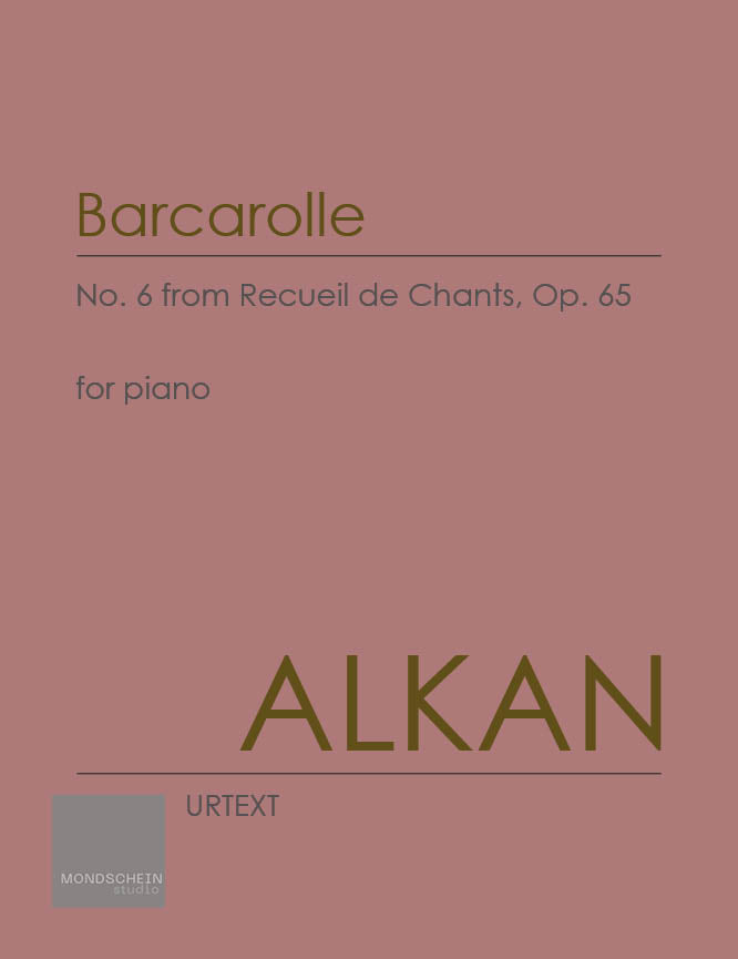 Alkan - Barcarolle, Op. 65 No. 6 (PDF Digital Download | Printed Sheet Music)