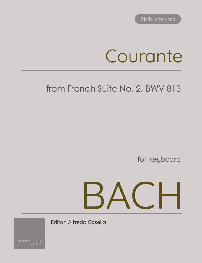Bach - Courante from French Suite No. 2 in C minor, BWV 813 (PDF Sheet Music / Digital Download)