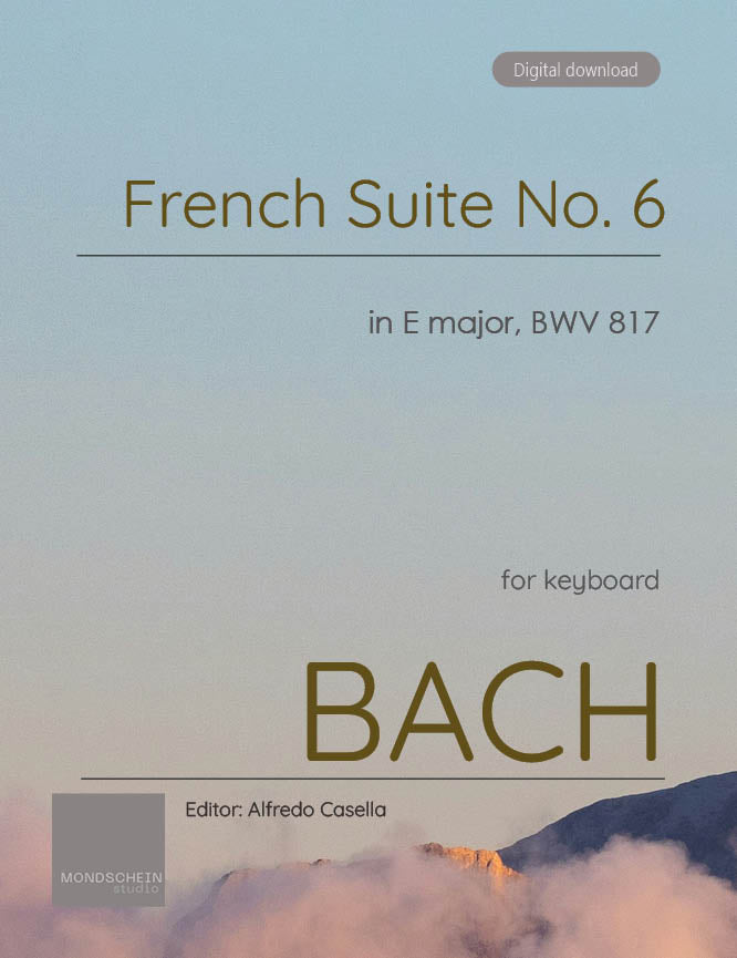 Bach - Suite française n° 6 en mi majeur, BWV 817 (Partition PDF / Téléchargement numérique)