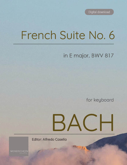 Bach - Suite française n° 6 en mi majeur, BWV 817 (Partition PDF / Téléchargement numérique)
