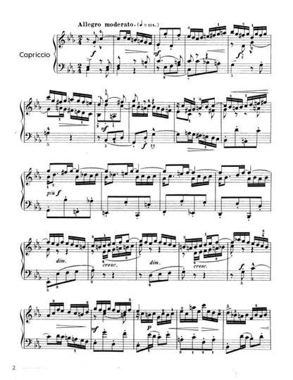 Bach - Capriccio from Partita No. 2 in C minor BWV 826 (PDF Sheet Music / Digital Download)