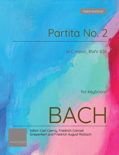 Bach - Partita No. 2 in C minor BWV 826 (PDF Sheet Music / Digital Download)