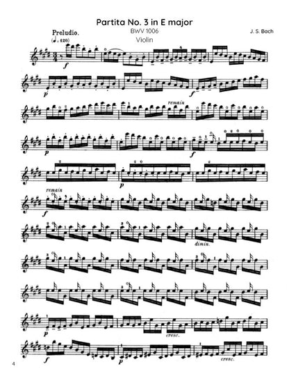 Bach - Partita No. 3 in E major for Solo Violin, BWV 1006 (PDF Sheet Music / Digital Download)