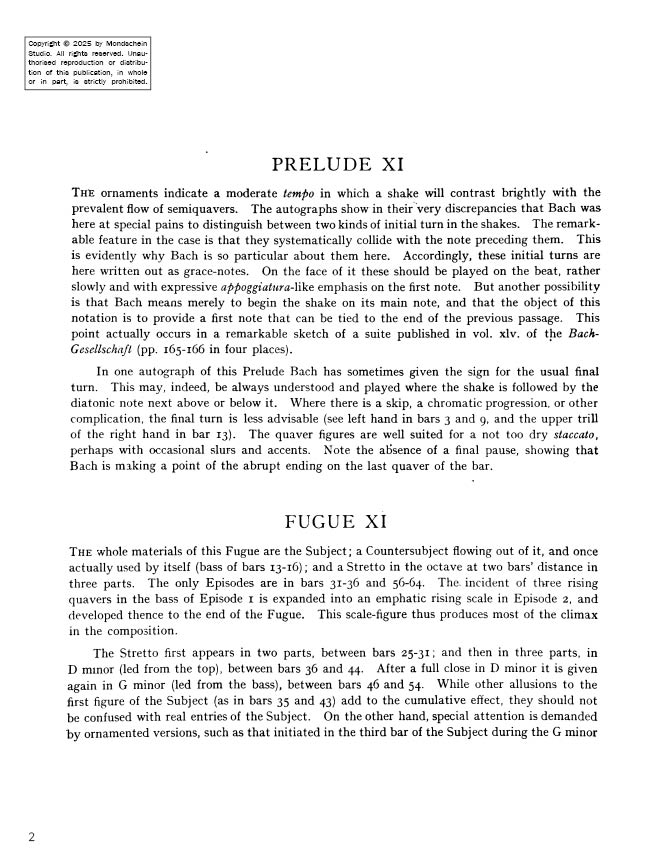 Bach - The Well-Tempered Clavier, Book I - No. 11 in F major, BWV 856 (PDF Sheet Music / Digital Download)