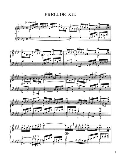 Bach - The Well-Tempered Clavier, Book I - No. 12 in F minor, BWV 857 (PDF Sheet Music / Digital Download)