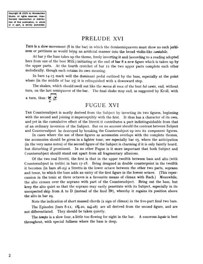 Bach - The Well-Tempered Clavier, Book I - No. 16 in G minor, BWV 861 (PDF Sheet Music / Digital Download)
