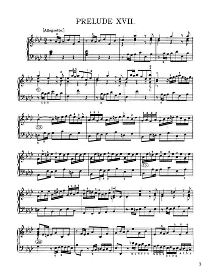 Bach - The Well-Tempered Clavier, Book I - No. 17 in A-flat major, BWV 862 (PDF Sheet Music / Digital Download)