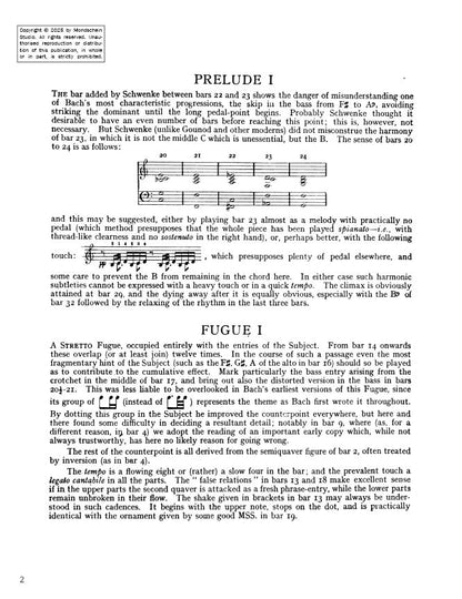 Bach - The Well-Tempered Clavier, Book I - No. 1 in C major, BWV 846 (PDF Sheet Music / Digital Download)