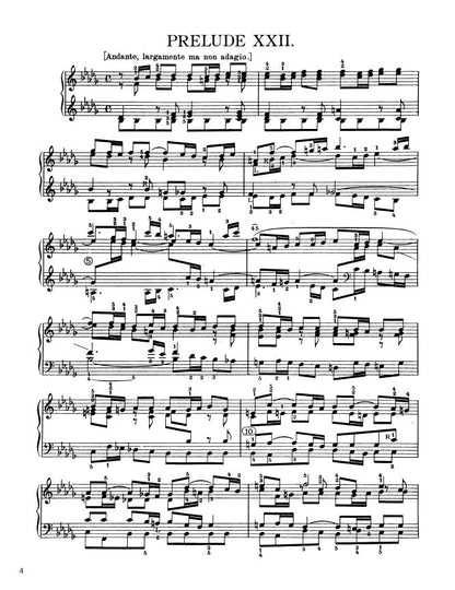 Bach - The Well-Tempered Clavier, Book I - No. 22 in B-flat minor, BWV 867 (PDF Sheet Music / Digital Download)