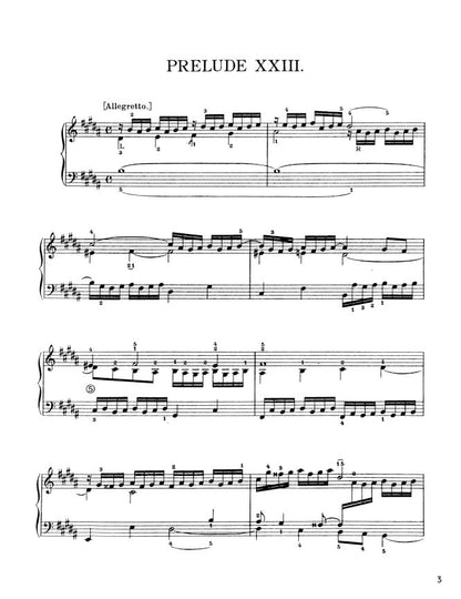 Bach - The Well-Tempered Clavier, Book I - No. 23 in B major, BWV 868 (PDF Sheet Music / Digital Download)