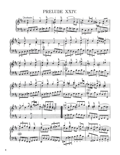 Bach - The Well-Tempered Clavier, Book I - No. 24 in B minor, BWV 869 (PDF Sheet Music / Digital Download)