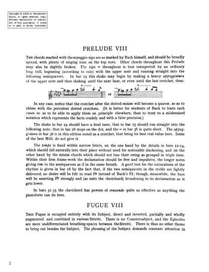 Bach - The Well-Tempered Clavier, Book I - No. 8 in E-flat minor, BWV 853 (PDF Sheet Music / Digital Download)