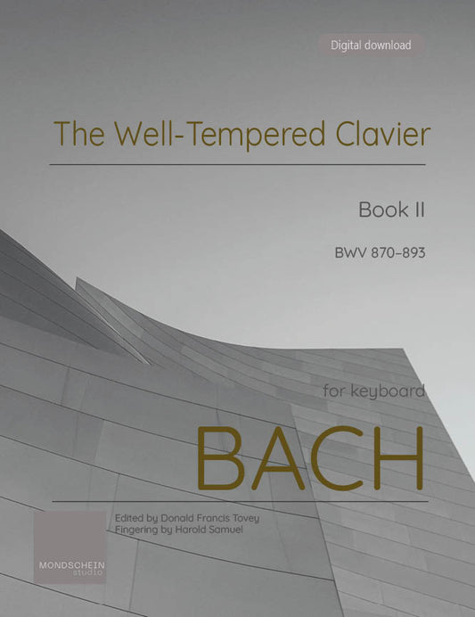 Bach - The Well-Tempered Clavier, Book II (PDF Digital Download)
