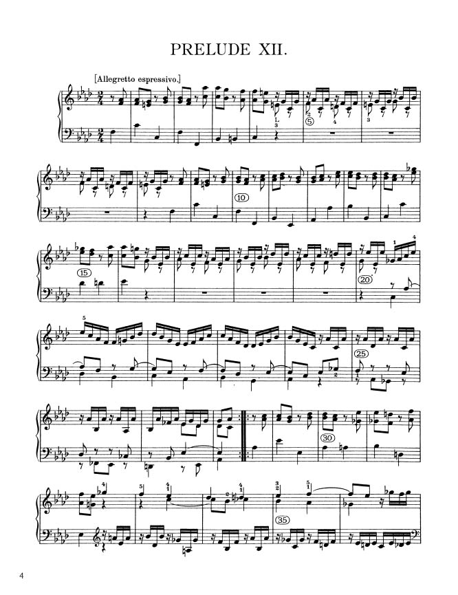 Bach - The Well-Tempered Clavier, Book II - No. 12 in F minor, BWV 881 (PDF Digital Download)