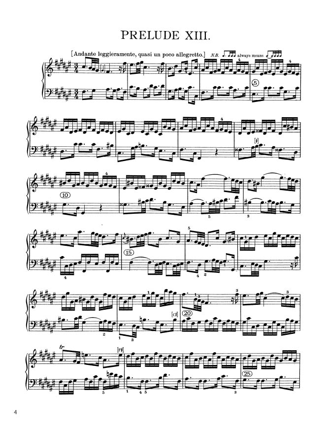 Bach - The Well-Tempered Clavier, Book II - No. 13 in F-sharp major, BWV 882 (PDF Digital Download)