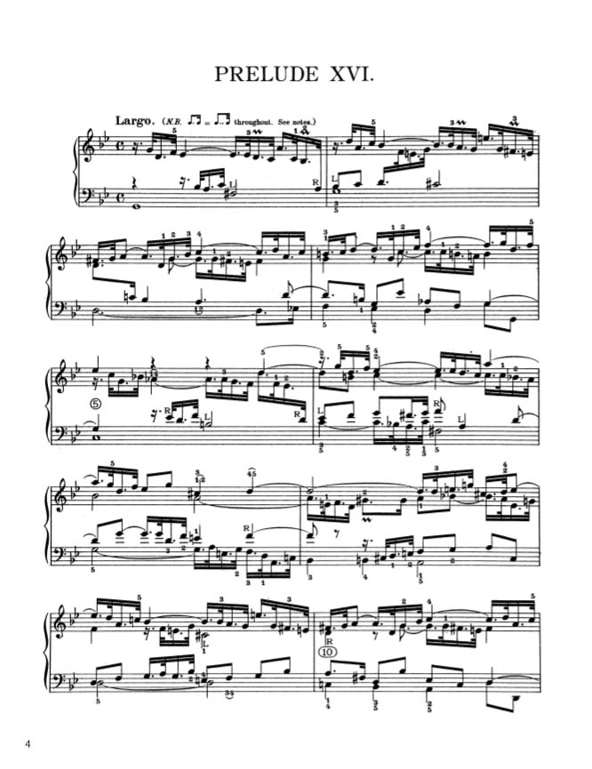 Bach - The Well-Tempered Clavier, Book II - No. 16 in G minor, BWV 885 (PDF Digital Download)
