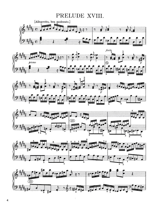 Bach - The Well-Tempered Clavier, Book II - No. 18 in G-sharp minor, BWV 887 (PDF Digital Download)