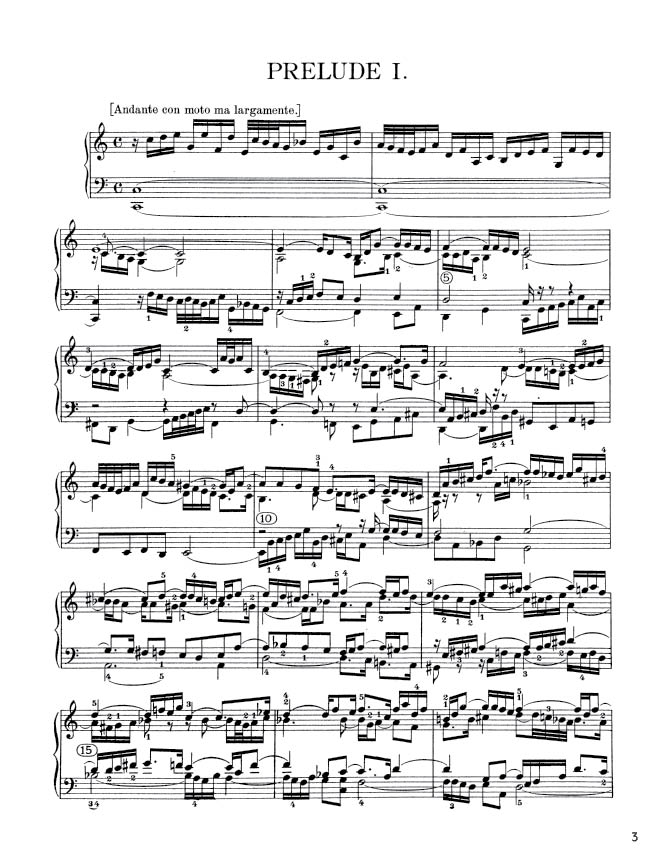 Bach - The Well-Tempered Clavier, Book II - No. 1 in C major, BWV 870 (PDF Digital Download)