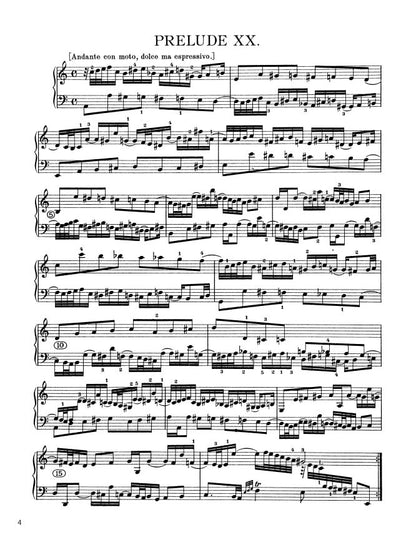 Bach - The Well-Tempered Clavier, Book II - No. 20 in A minor, BWV 889 (PDF Digital Download)