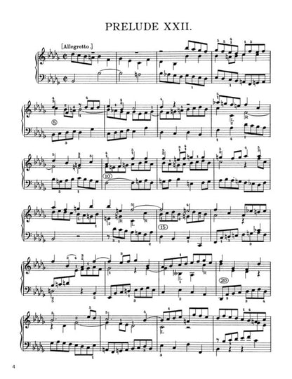 Bach - The Well-Tempered Clavier, Book II - No. 22 in B-flat minor, BWV 891 (PDF Digital Download)