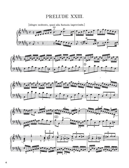 Bach - The Well-Tempered Clavier, Book II - No. 23 in B major, BWV 892 (PDF Digital Download)