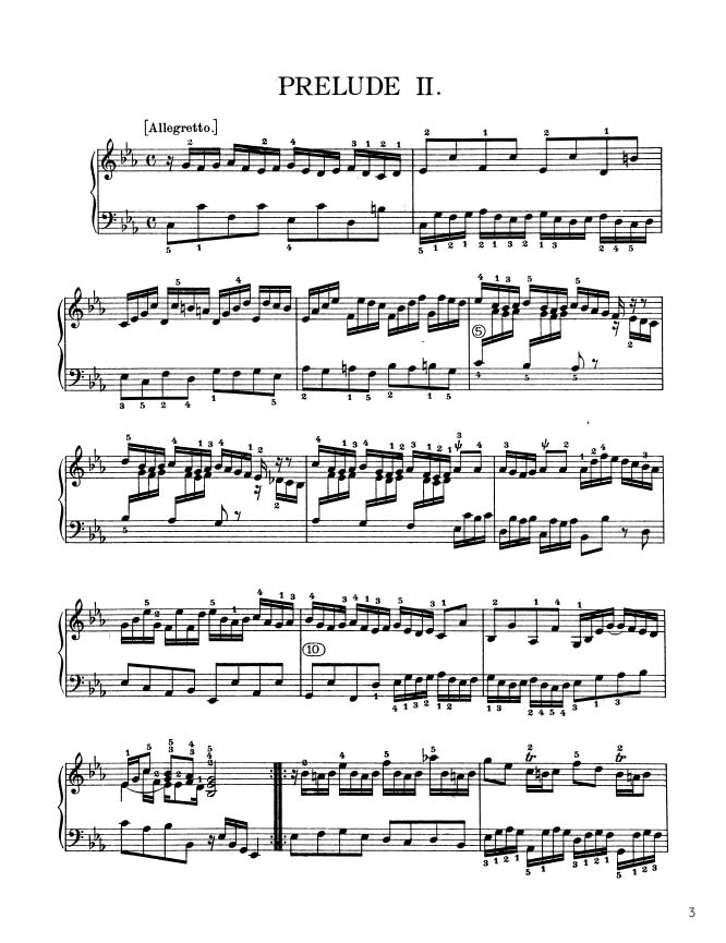 Bach - The Well-Tempered Clavier, Book II - No. 2 in C minor, BWV 871 (PDF Digital Download)