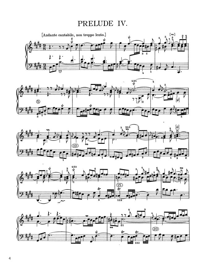 Bach - The Well-Tempered Clavier, Book II - No. 4 in C-sharp minor, BWV 873 (PDF Digital Download)
