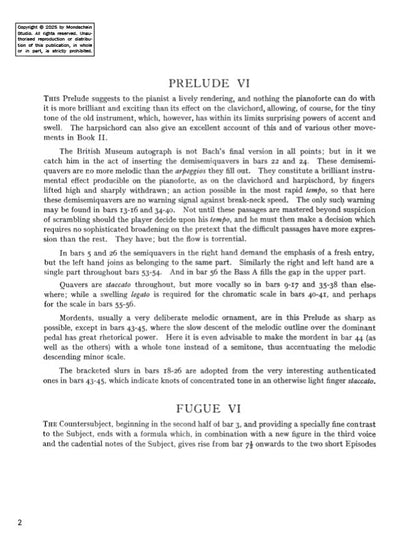 Bach - The Well-Tempered Clavier, Book II - No. 6 in D minor, BWV 875 (PDF Digital Download)