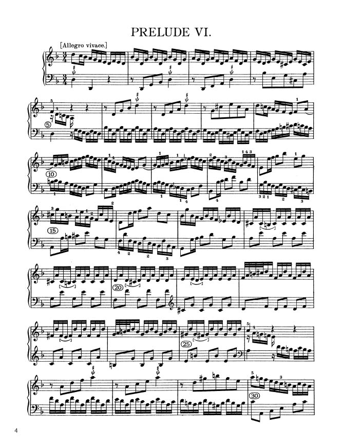 Bach - The Well-Tempered Clavier, Book II - No. 6 in D minor, BWV 875 (PDF Digital Download)